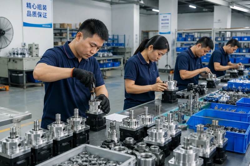 planetary gearbox production workshop and assembly area