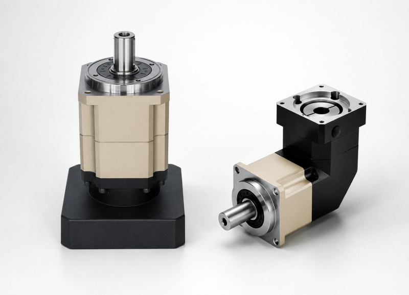 inline and right angle planetary gearbox layout comparison