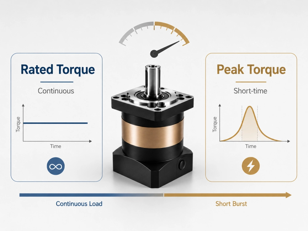 planetary gearbox rated torque and peak torque comparison